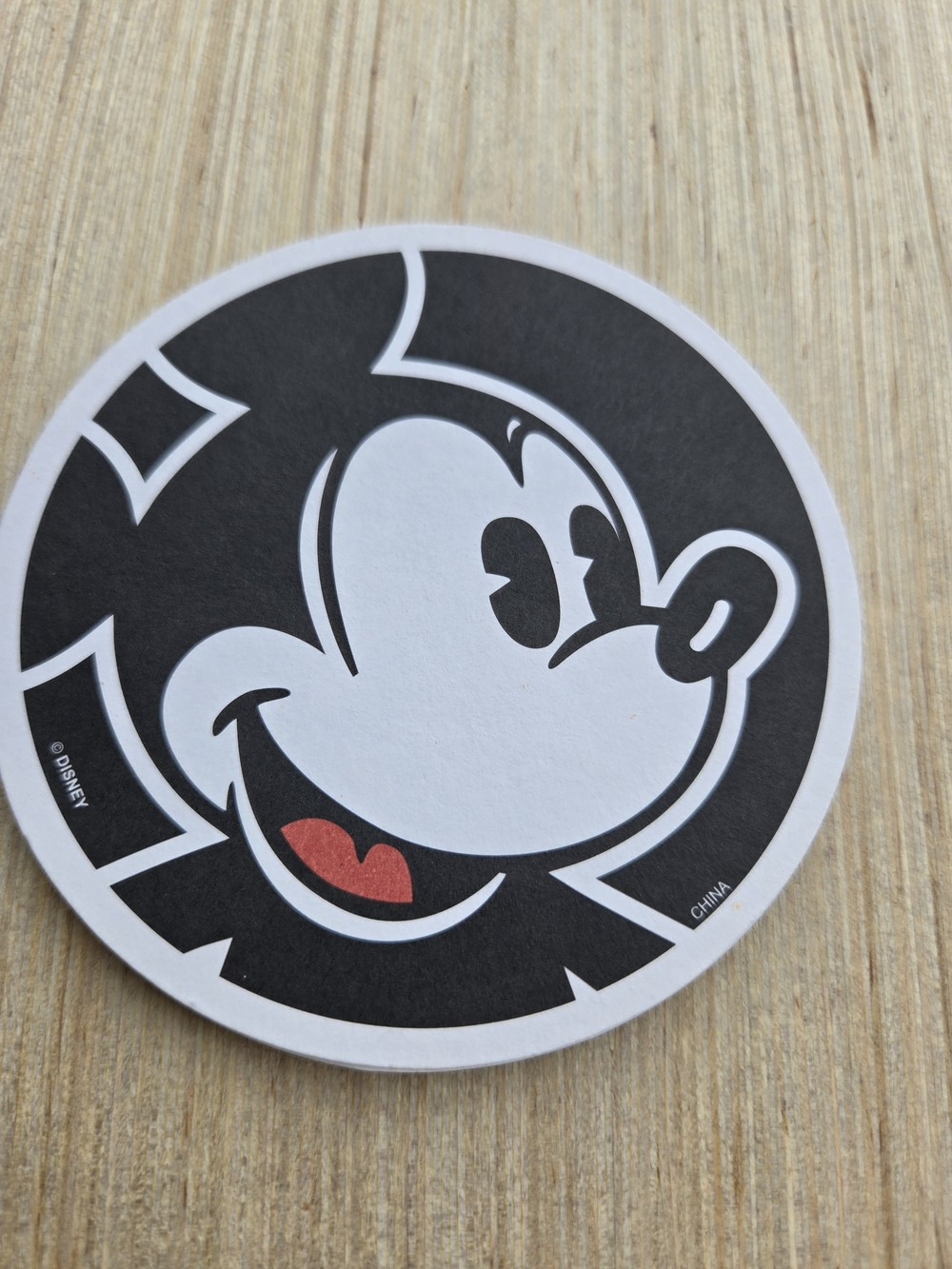 Disney Black & White Mickey Mouse Round Paper Coasters